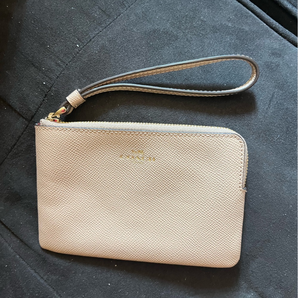 COACH Cream Wristlet